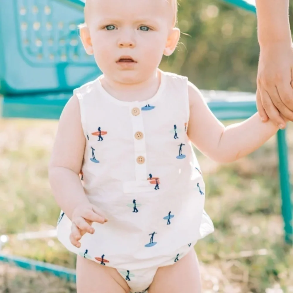 Egg Parker Romper Surfer Print 6M